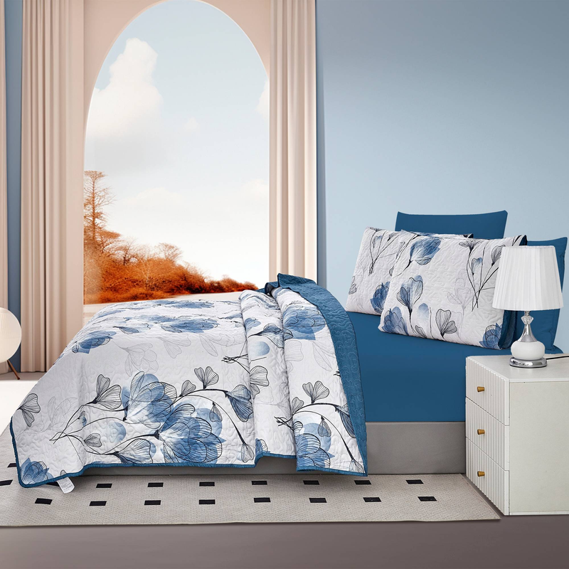 Set copriletto stampato CG21, adatto per camere da letto e soggiorni (1 copriletto + 2 federe, senza anima per piumone o cuscino)_voghion.com