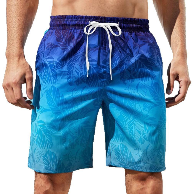 2025 Men's Four-season Casual 3D Printed Straight-cut Sports Beach Pants With Drawstrings_voghion.com
