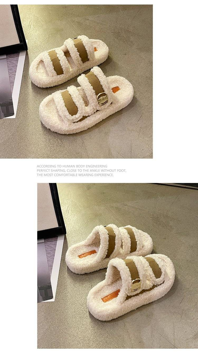 Nuove pantofole soffici Boken da donna da indossare all'aperto in autunno e inverno_voghion.com