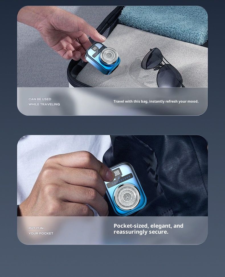 6-Blade / 28-Blade Rotary Electric Shaver – Ultra-Quiet USB Rechargeable Men's Razor With Floating Heads & Detachable Washable Blades_voghion.com