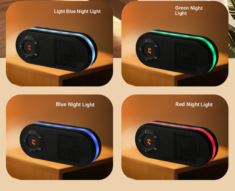 Nuovo mini riscaldatore, piccola luce notturna per uso domestico, ventilatore ad aria calda portatile, riscaldatore elettrico con telecomando_voghion.com