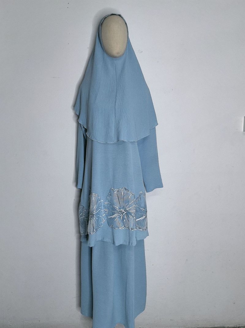 Vestido de tres piezas con bordado de nueva moda para mujer_voghion.com