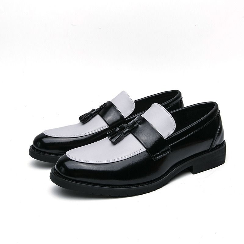 Scarpe Le Fu da uomo, primavera 2025, nuove, formali, in pelle, con nappine, un passo, taglia 46_voghion.com