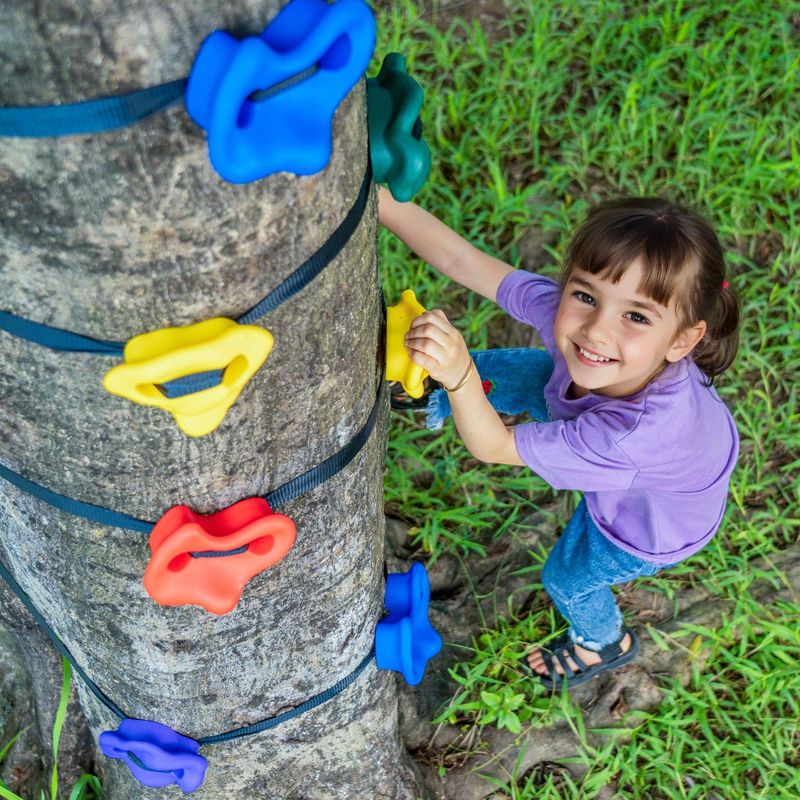 VEVOR Ninja Tree Climbing Kit 20 Tree Climbing Holds 6 Ratchet Straps Outdoor_voghion.com