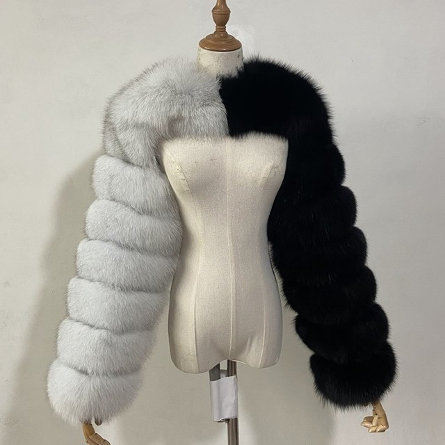 Cappotto in pelliccia da donna Pelliccia di volpe moda pelliccia sintetica cappotto autunno-inverno_voghion.com
