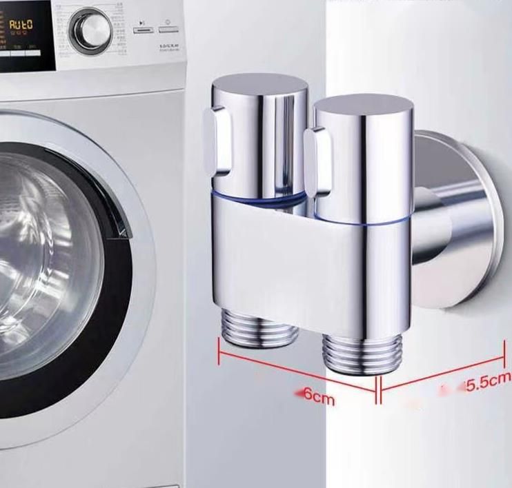 JIUMOW All-Copper Triangle Valve In Out Dual Control Switch One Split Two Toil Spray Gun Dual-Use Washing Machine_voghion.com