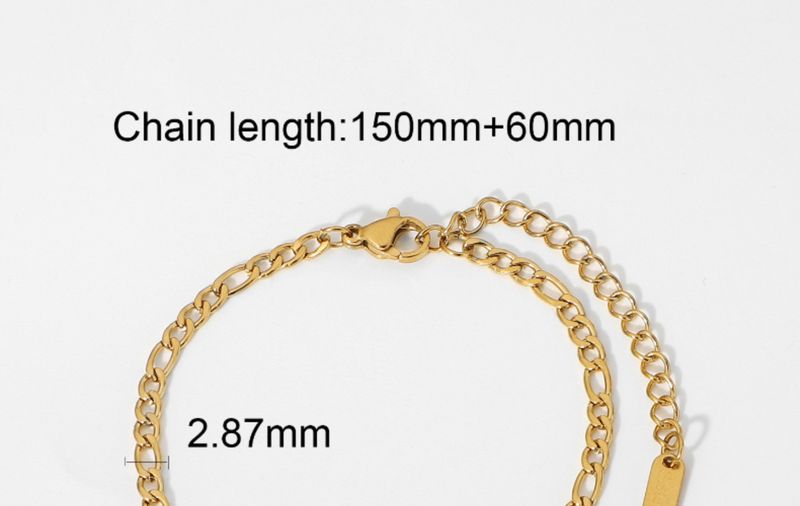 Trendy Figaro Fashion Galvanisierter Schmuck Vergoldeter Edelstahl Dünn Gestapeltes Kettenarmband Für Damen_voghion.com