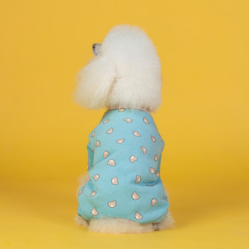 Pet Autumn Winter New Cotton Elastic Thickened Dog Four-Legged Teddy Puppy Clothes Warm_voghion.com