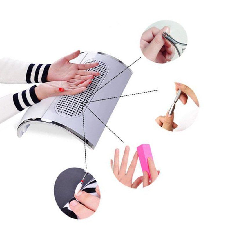 Three-Blade Fan Japanese Style 40W Nail Collector With 2 Dust Bags_voghion.com