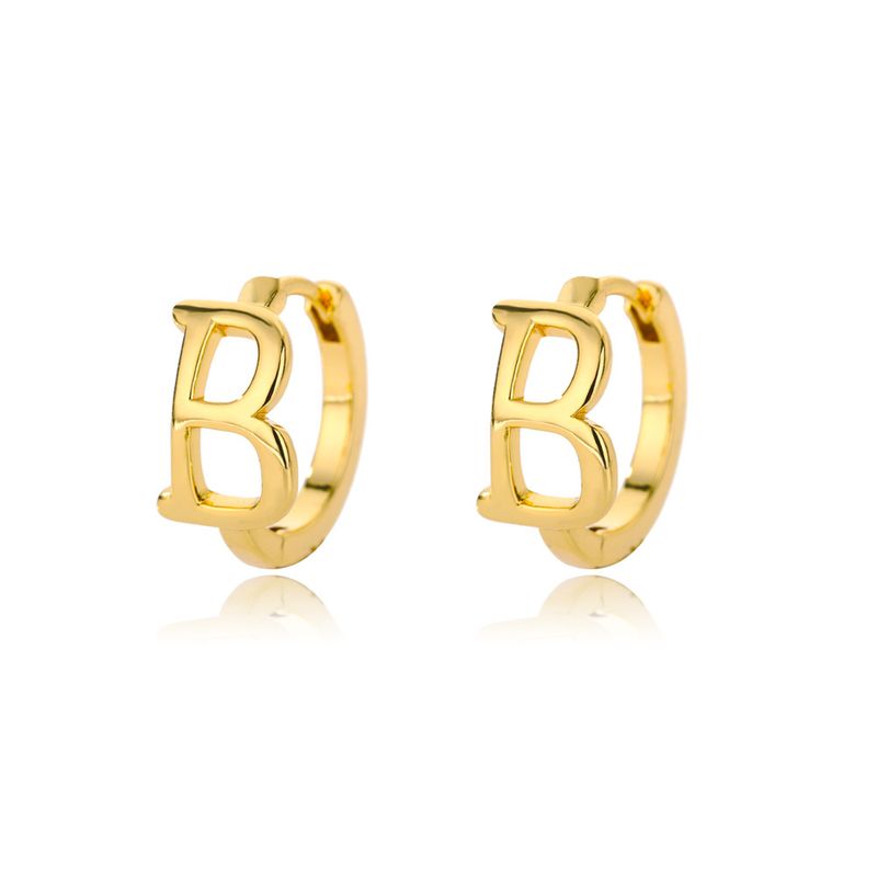 Korean new style 26 English letters earrings for women simple temperament cold style earrings name earrings_voghion.com