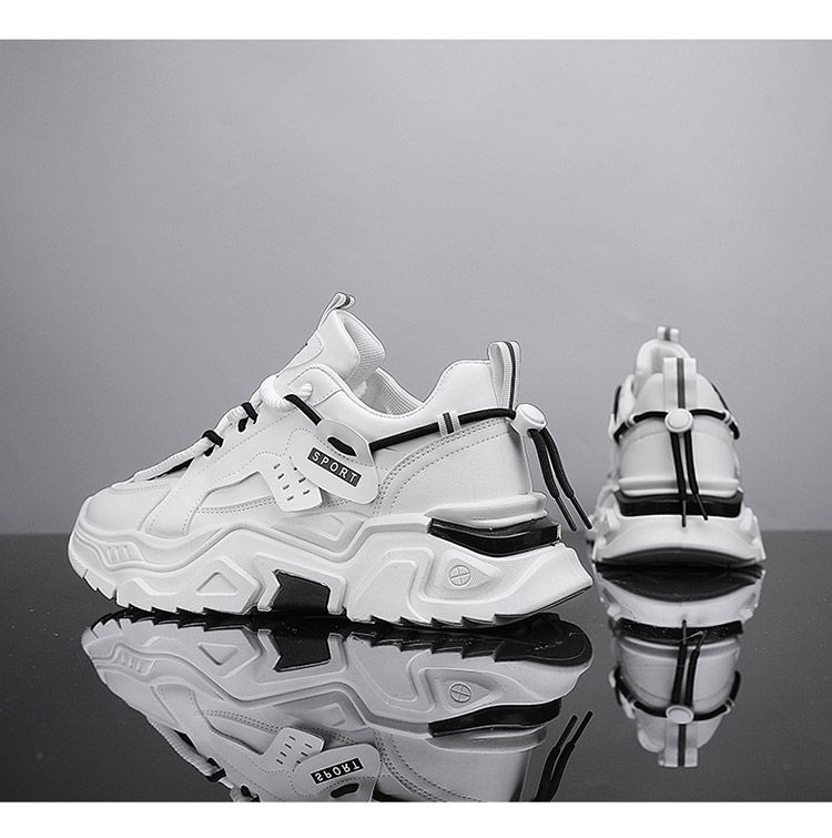 Scarpe da papà per uomo Ins Trend Aumento autunno Scarpe per uomo Sport Piccole scarpe bianche per uomo Tutte le tendenze Scarpe con suola spessa Tide_voghion.com