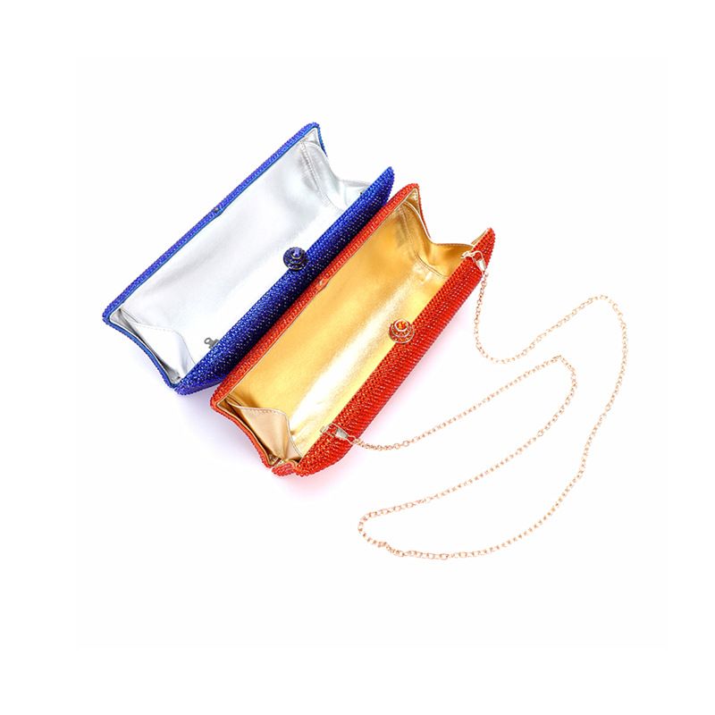 Scarpe con tacco alto da donna, piene di diamanti, borse e scarpe, abito da due pezzi, festa di nozze, borsa da sera lucida con strass_voghion.com