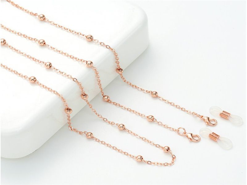 New Glasses For Women High-end Metal Hanging Strap Non-slip Simple Beaded Chain Accessories_voghion.com