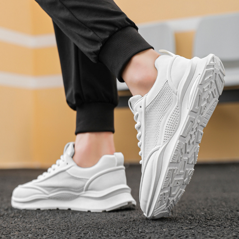 Saldi speciali: scarpe da ginnastica estive traspiranti da uomo, in rete cava, bianche, antiscivolo, casual, adatte a tutti gli sport all'aria aperta_voghion.com