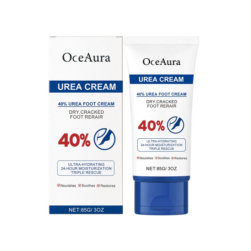 OceAura Foot Care Urea Cream Gentle Exfoliating Non-Sticky Moisturizing Softening Heel Daily Maintenance_voghion.com