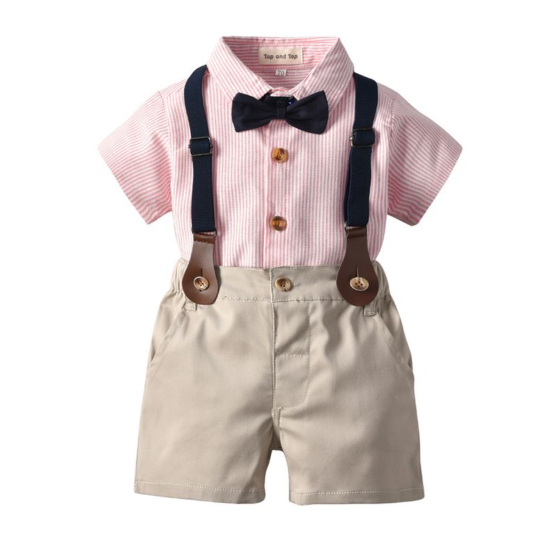 Kinderkleidung Kinderkleidung Sommer neue Jungen Hemd Gentleman Anzug Overall Kindertag Performance Kleidung Jungen ein Jahr alt Kleid_voghion.com