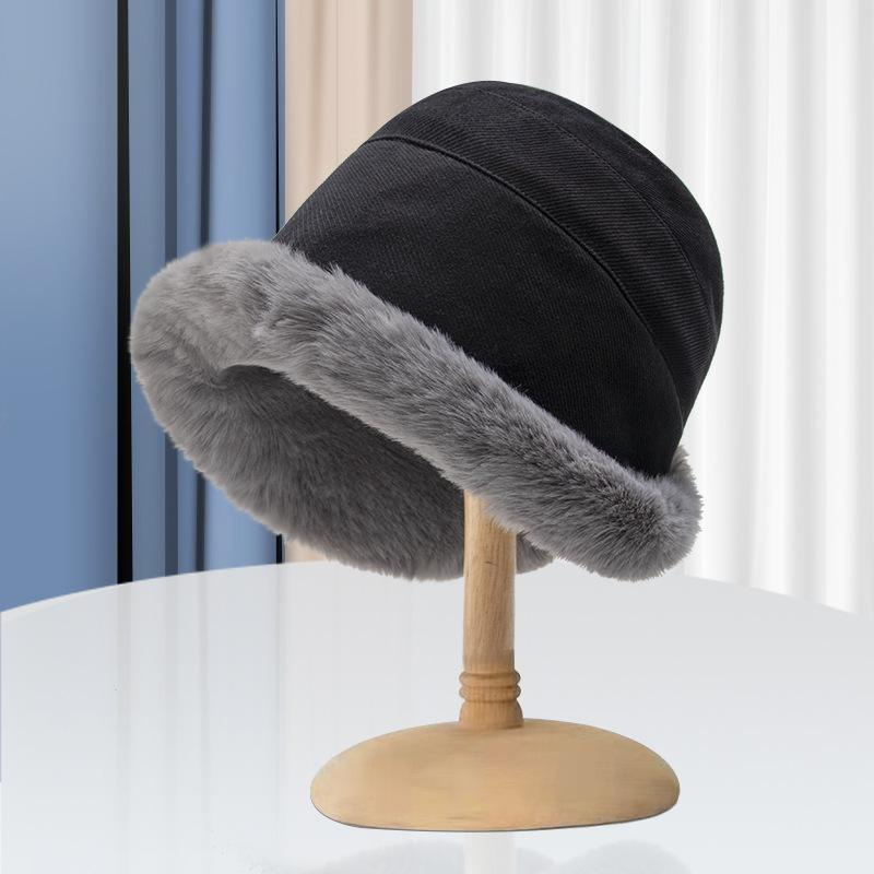 TGOGO Winter-Thermo-Eimerhut aus Pelzplüsch, verdickter Ohrenschutz, Fischermütze, wärmer, für Frauen, Weihnachtsgeschenk_voghion.com