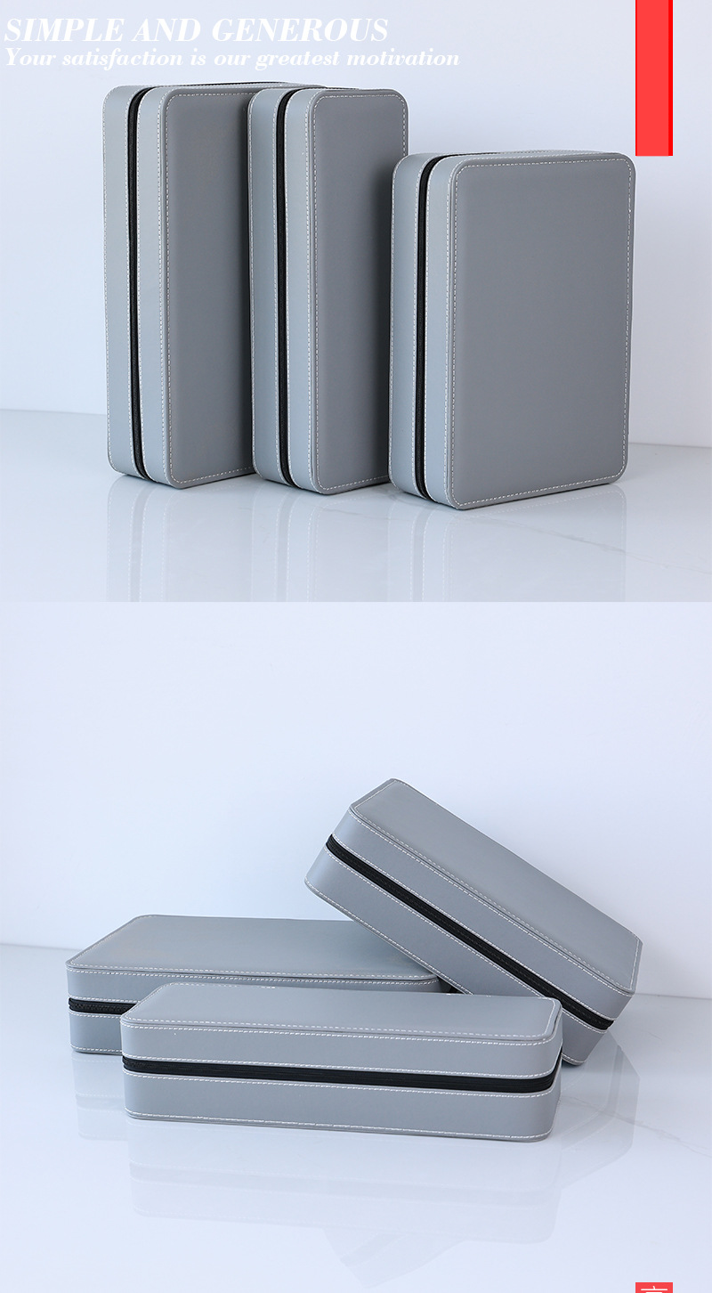 PU leather 6-bit 10-bit 12-bit zipper watch bag wholesale watch box jewelry storage box_voghion.com