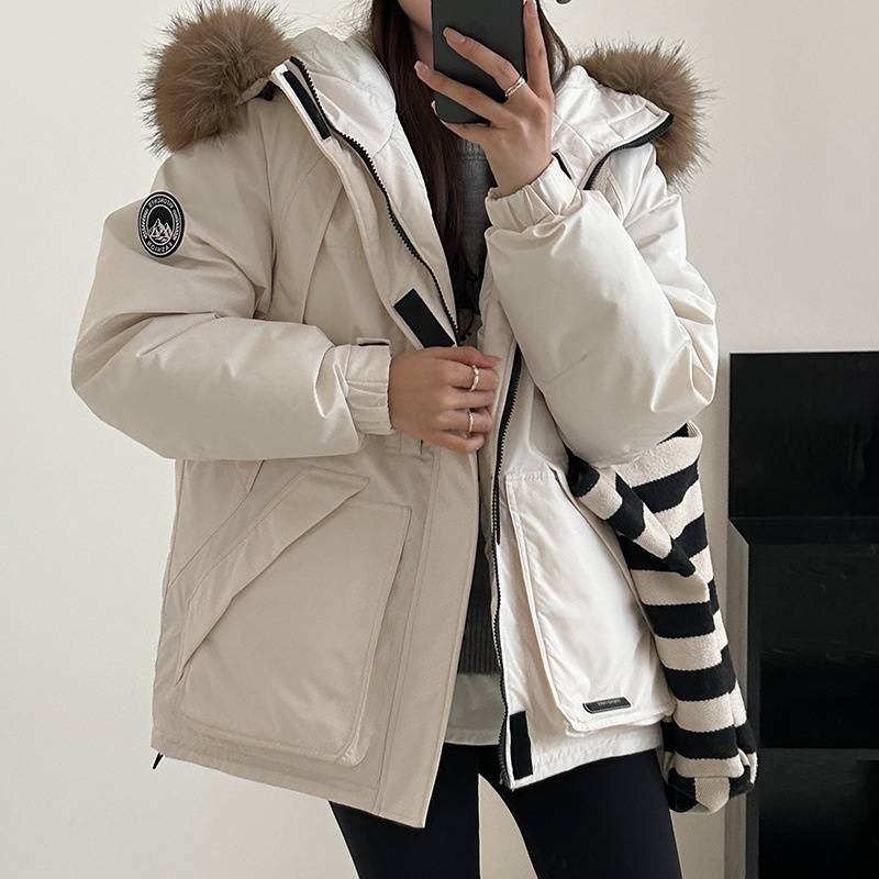 Women's Clothing Workwear Cotton Coat For Women Mid Length Winter Thickened Warm jacket Cotton Coat Loose Casual Warm Cotton Coat_voghion.com
