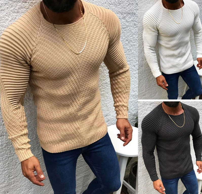 New Foreign Trade Knitted Sweater British Cross Border Men's Sweater_voghion.com