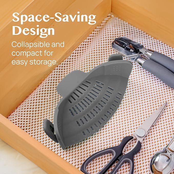 Colino per spaghetti in silicone per pentole, ciotole e padelle - Pentola con filtro resistente al calore per verdure e noodles - Utensile da cucina per cucinare_voghion.com