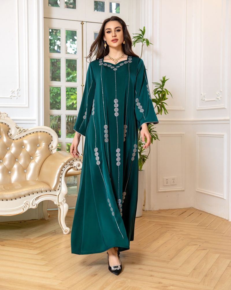 Eid muszlim parti ruha szatén abaya nőknek jalabiya ramadan hosszú ruhák abaya női gyémánt köntös kaftán vestidos largos 2025_voghion.com