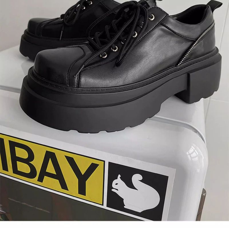 Scarpe Derby da uomo con suola spessa, con aumento di altezza di 7 cm, per il tempo libero, in pelle, per ragazzi, eleganti, da papà, retrò, con punta grande_voghion.com