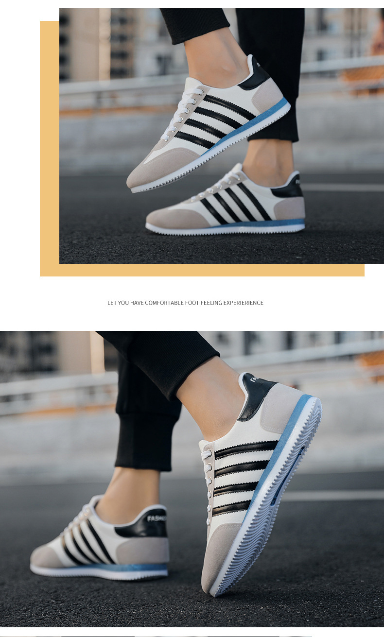 Scarpe da skate da uomo autunno scarpe da corsa con suola morbida davanti in pizzo casual Forrest Gump scarpe moda sneakers da uomo coreane scarpe da uomo_voghion.com