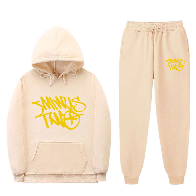 Set di felpe sportive casual da uomo e da donna con lettera 2024Y2K stampata con orlo inferiore filettato e vestibilità ampia_voghion.com