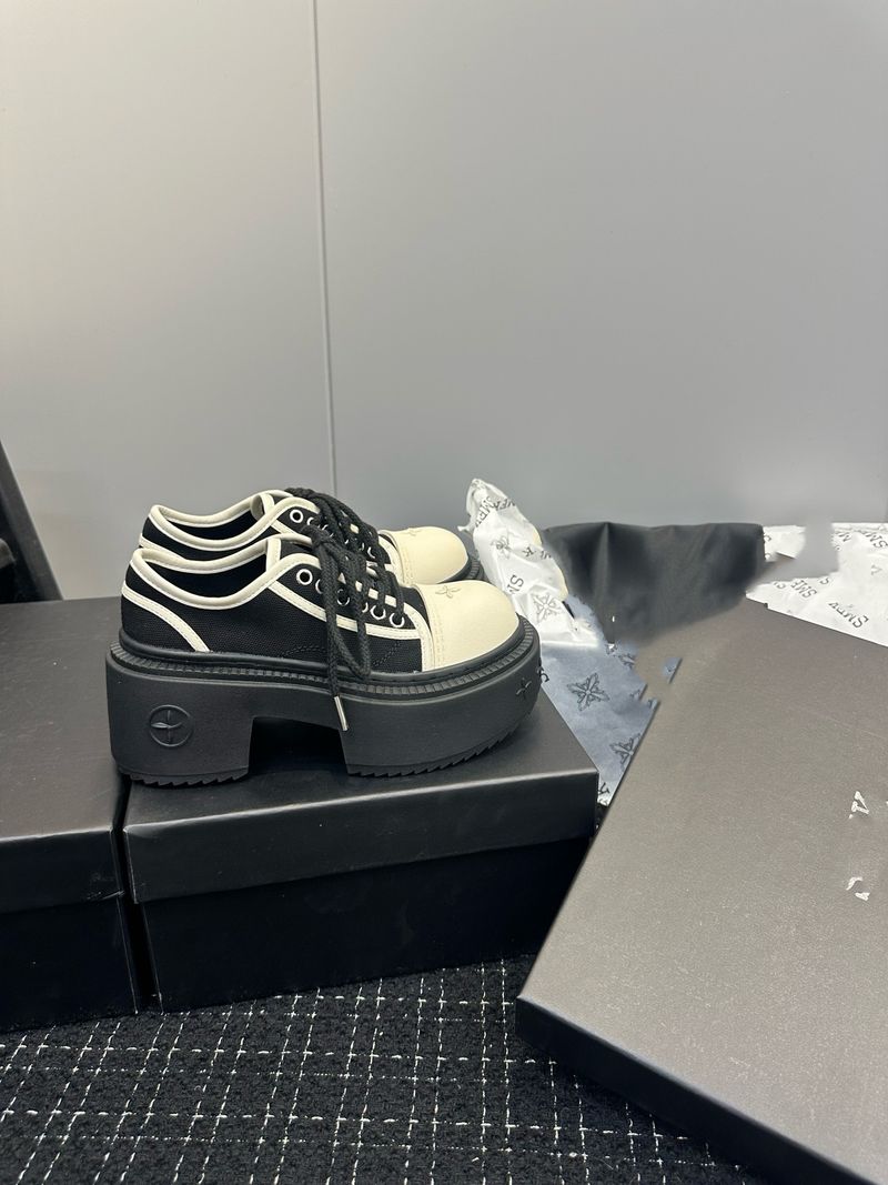 SK Wild Big Head Derby Cross Flower Reitstiefel Mode Höhe zunehmende Dicke Sohle Low Top Vielseitige Einzelschuhe für_voghion.com