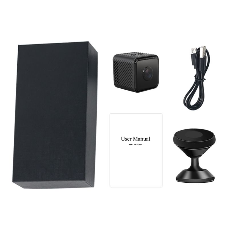 X2 petite caméra carrée haute définition 1080p vision nocturne infrarouge caméra de sécurité à domicile wifi caméra sport dv_voghion.com