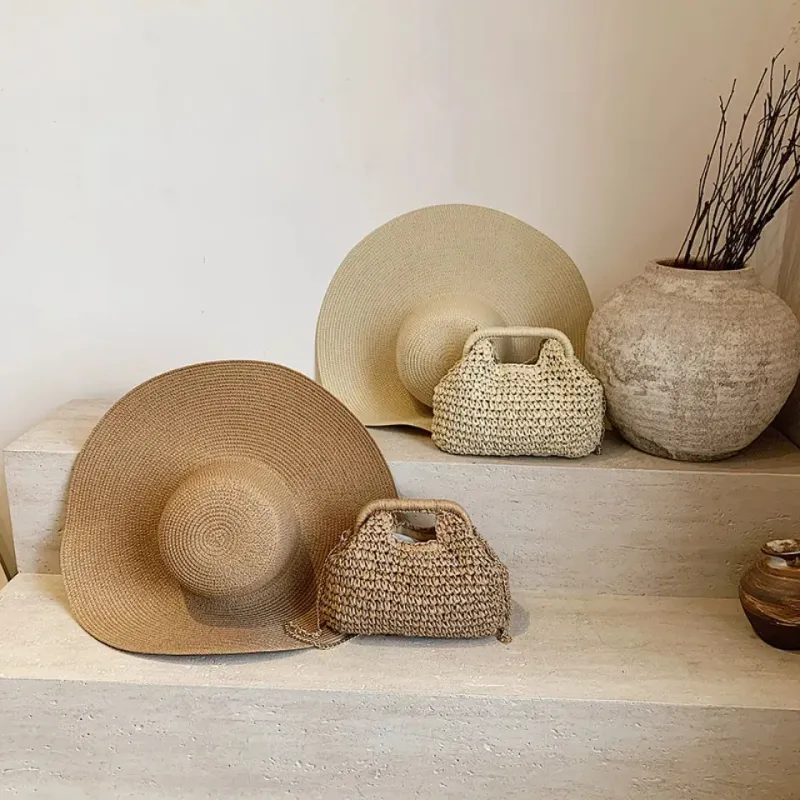 Borsa a tracolla retrò intrecciata per donna 2025 in paglia, con catena, borsa a tracolla, da donna, per le vacanze, la spiaggia, ecologica_voghion.com