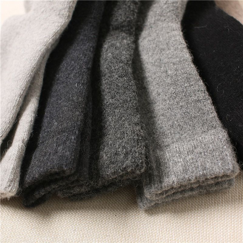 Șosete de lână Șosete de damă cu tub mediu, cu buclă caldă din fleece extra gros Șosete de lână extra groase din bumbac pentru bărbați_voghion.com