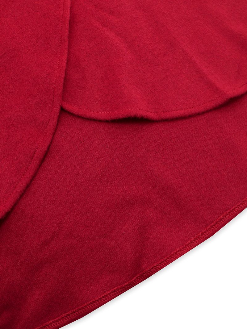 "Chic Wool Cape Shawl Coat For Women – Versatile Winter & Autumn Outerwear, Oversized Fit, European Style, Khaki/Red/Black"_voghion.com