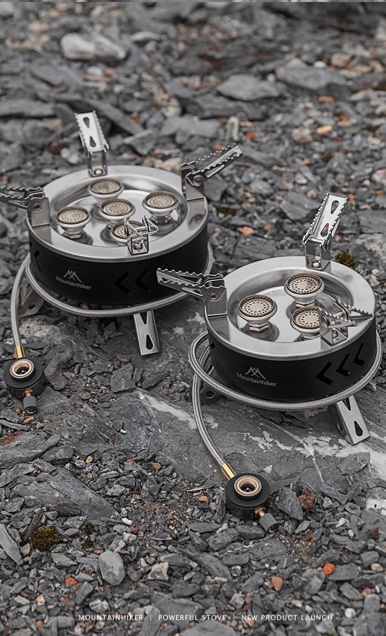 Réchaud à vapeur portable Senju à cinq cœurs, haute température, pour camping, eau bouillante et thé, idéal pour les voyages en voiture_voghion.com