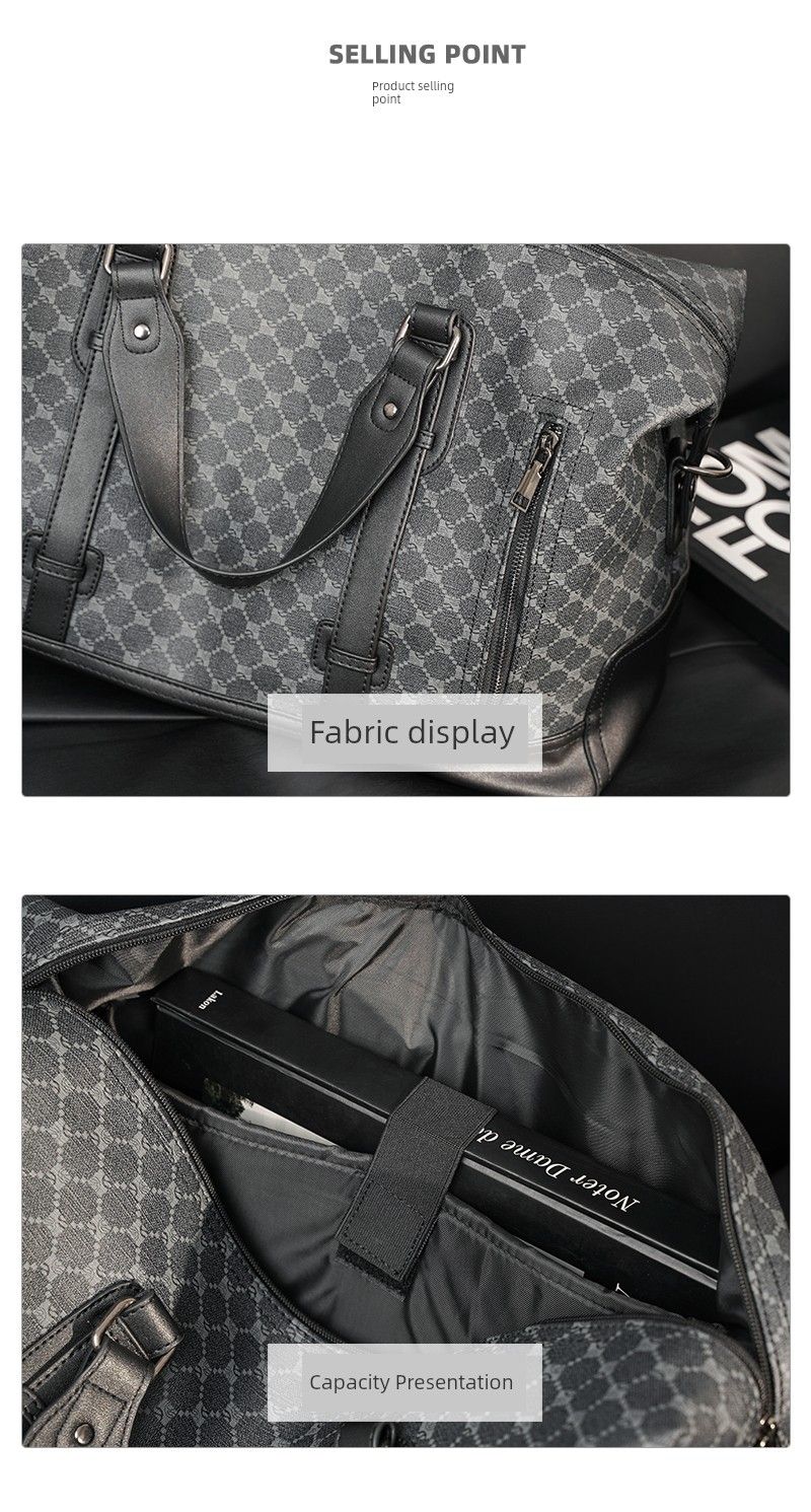 Bolsa de viagem casual masculina estilo coreano com grande capacidade para atividades ao ar livre_voghion.com