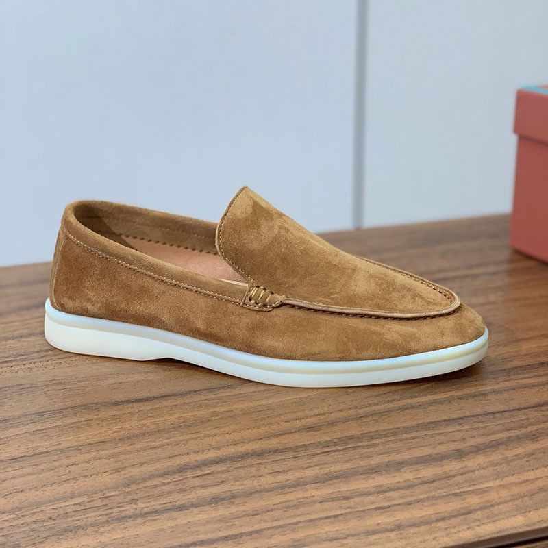 25 New Loafers Couple Shoes Flat Slip-On Lazy Suede Oxford Soft Sole Moccasins_voghion.com