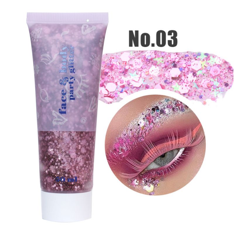 Gel Paste Mermaid Scale Body Glitter Stage Ombretto Brillante Colorato Iridescente Danza_voghion.com