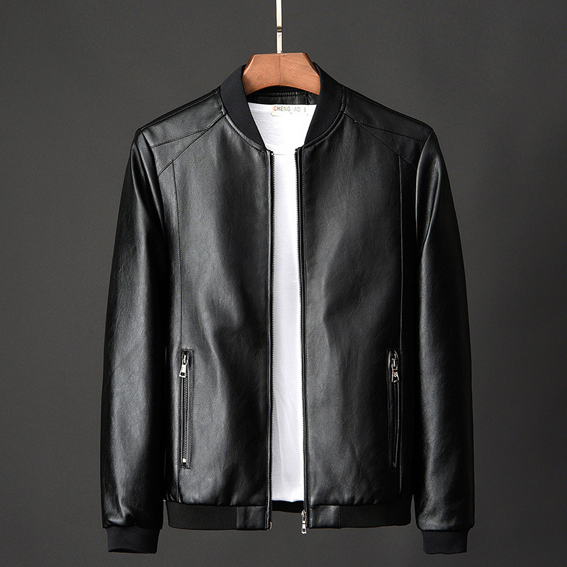 Winter Leather Jacket Coat Men Bomber Motorcycle PU Jacket Causal Vintage Black Biker Pocket Zipper Jackets_voghion.com