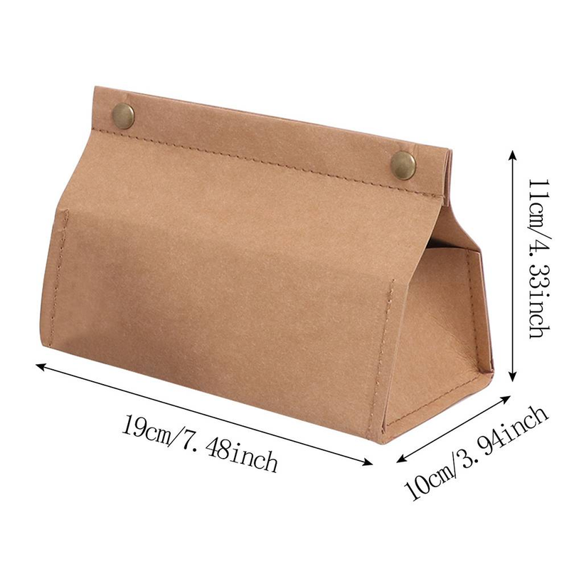 1 cassetto in carta kraft spessa nera/marrone, scatola porta fazzoletti impermeabile, per soggiorno, camera da letto, tavolino, scrivania_voghion.com