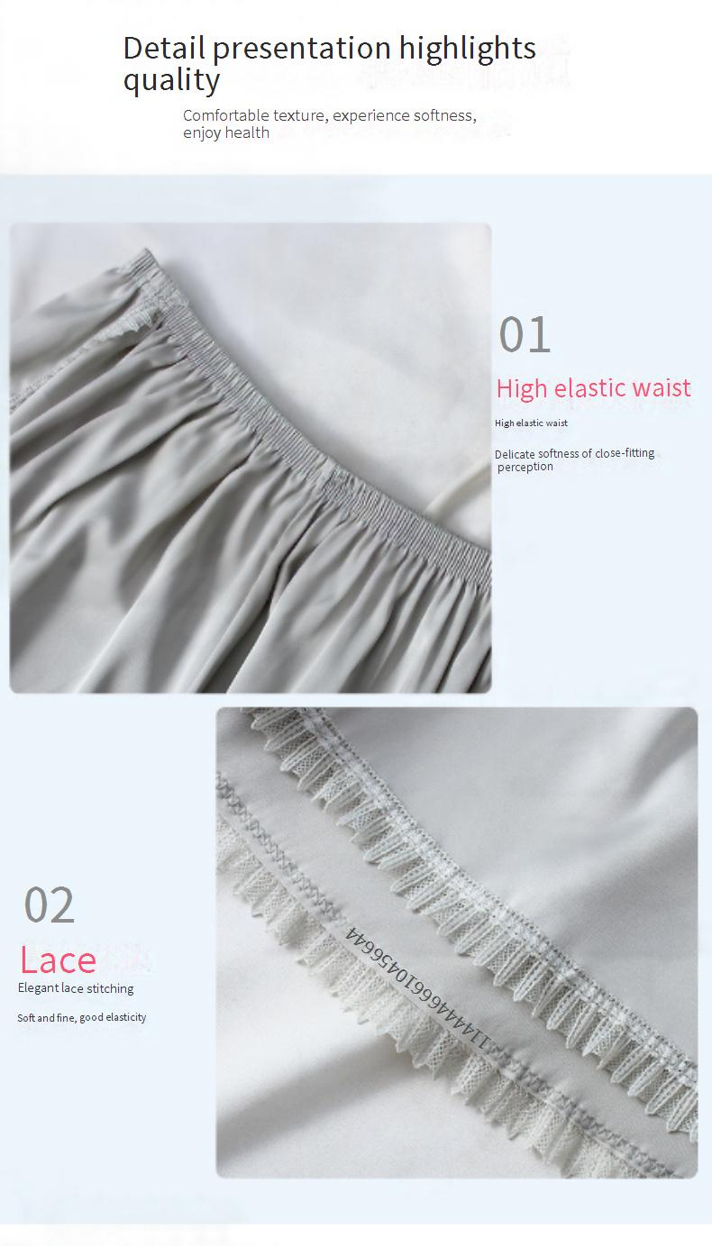 Women's Intimates Thin Lace Safety Pants To Prevent Exposure And Can Be Worn Outside Loose Large Size Pajamas High Waist Bottoming Shorts_voghion.com