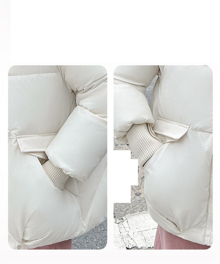 Damen Kurze Pufferjacke Winter Modischer Steppmantel Mit Kunstpelzkragen Für Kleine Größen_voghion.com