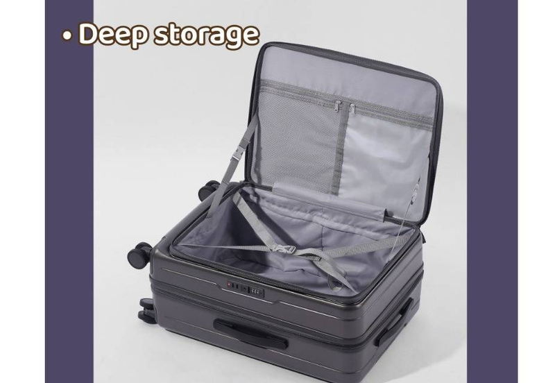 Luggage 26 Side Opening Suitcase Women's Expandable Multifunctional Trolley Suitcase Boarding Password Suitcase Men's 24 Inch_voghion.com