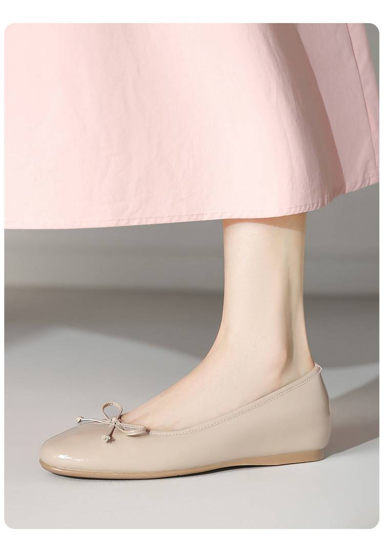 Cameido Women'S Casual Shoes With 1Cm Square Round Head Cowhide Leather And Drip Molding Sole_voghion.com