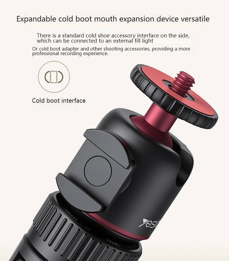 Supporto treppiede estensibile per telefono con testa a sfera a 360° - Selfie stick compatto per viaggi, vlogging e registrazioni stabili a mani libere_voghion.com