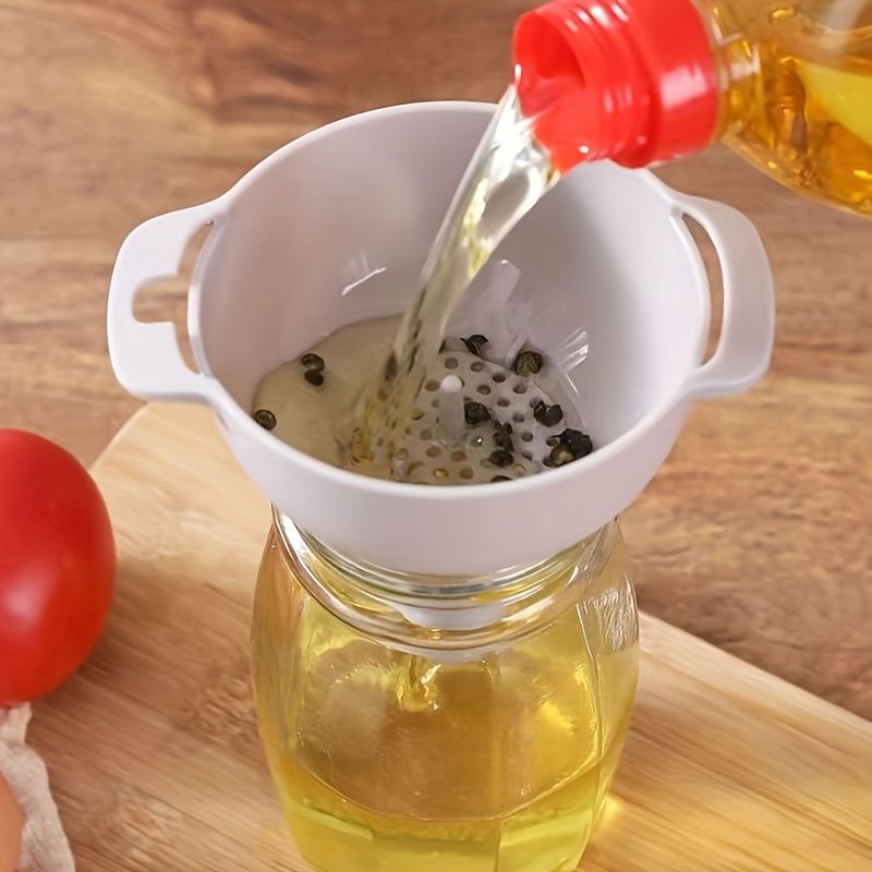 1SET 4 IN 1 Multifunctional Funnel Set Kitchen Oil Leakage Liquid Dispensing Filter_voghion.com