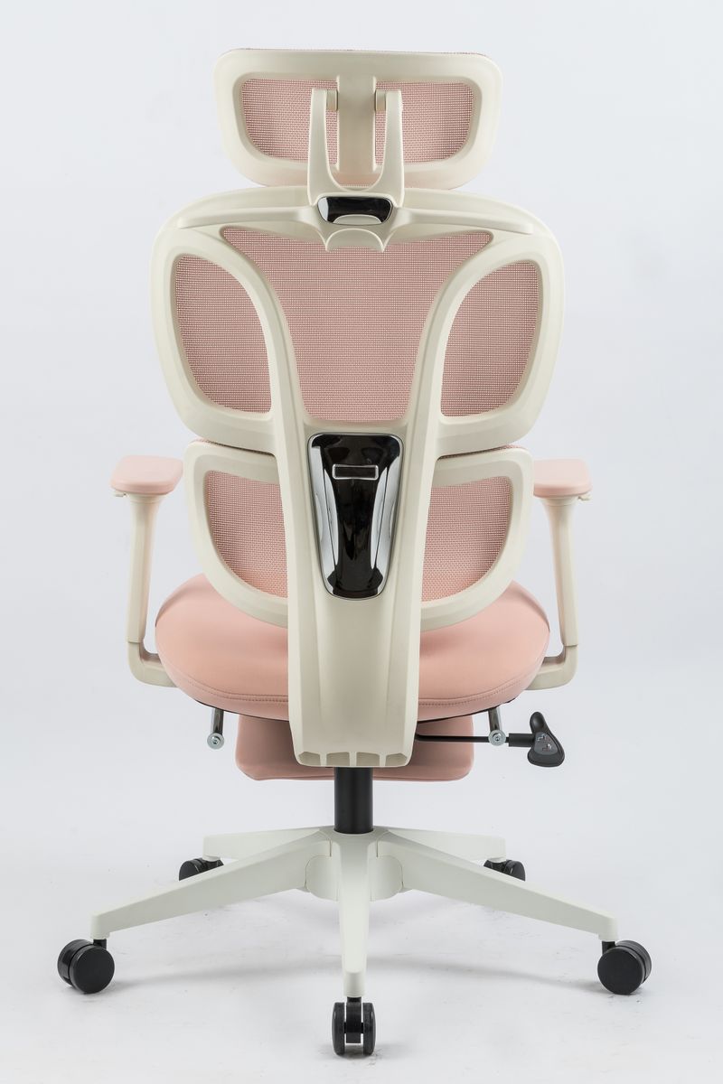 Ergonomic Office Chair With Footrest, High Back Computer Office Chair With Dynamic Lumbar Support, 2D Headrest, 2D Armrest, Sponge Seat, Mesh Home Office Desk Chair For Adults, Pink_voghion.com
