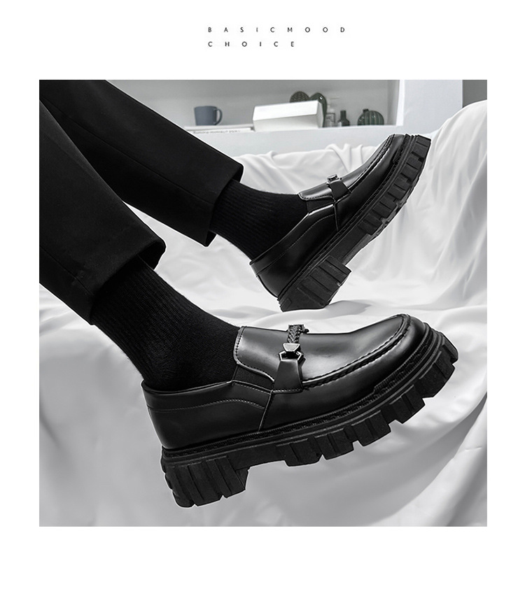 Men's Platform Shoes Low Pumps Loafers Slip-on Casual Men's Shoes_voghion.com