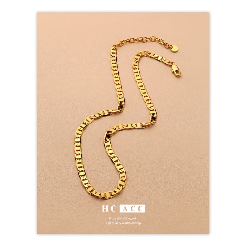 Collar vintage cubano de tendencia INS, estilo hip hop, con textura de alta gama y cadena, accesorios de moda para mujer._voghion.com