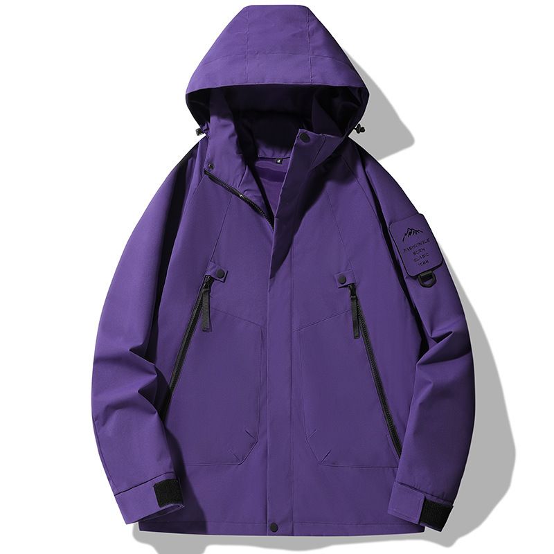 High-Quality Single-Layer Jacket Unisex Hooded Lightweight Windbreaker For Spring And Autumn Outdoor Travel Groups_voghion.com